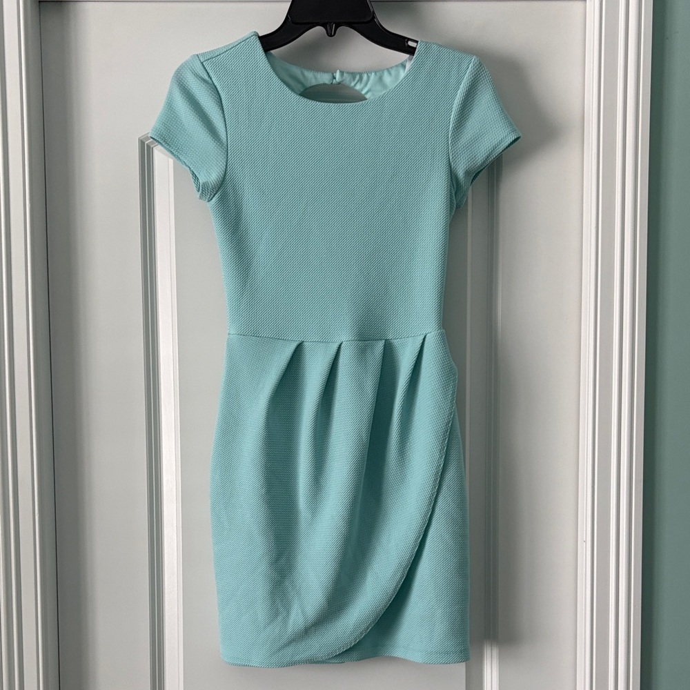 B. Smart Light Blue Mini Dress